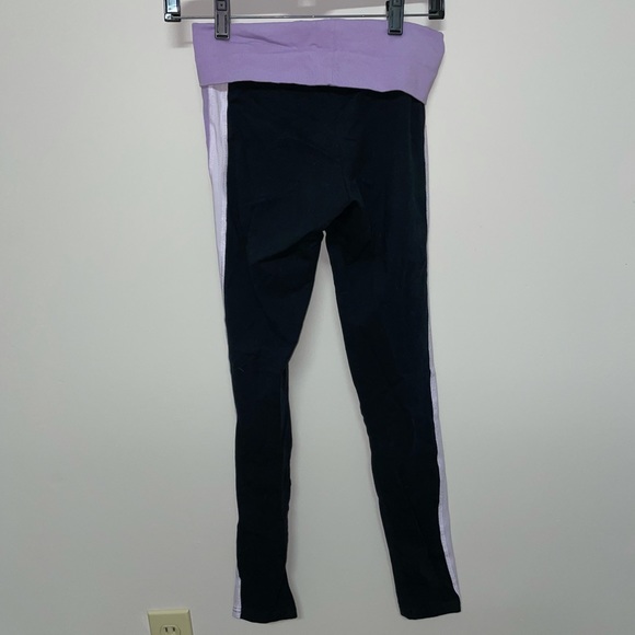 NWOT Aerie Small Long Purple Foldover Leggings - Picture 1 of 7